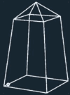 Vitrina de lujo para Coleccionistas Pyramide, Dorado, Altura: 30 cmSuelo: 19 x 19 cm, sin luz